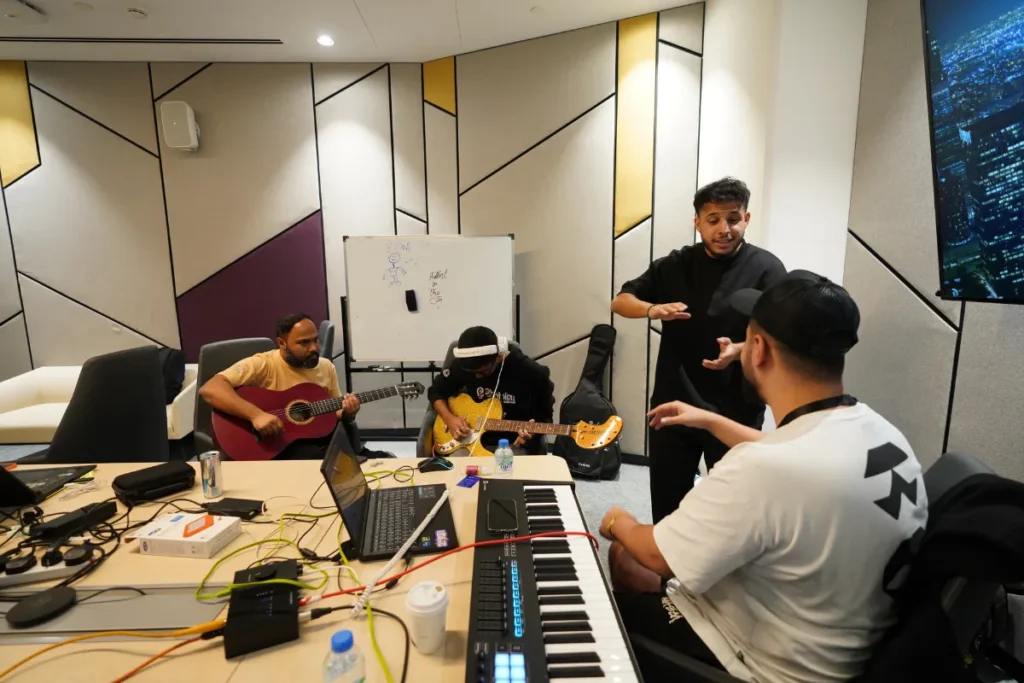 Professional Music Producer Dubai working in a UAE recording studio